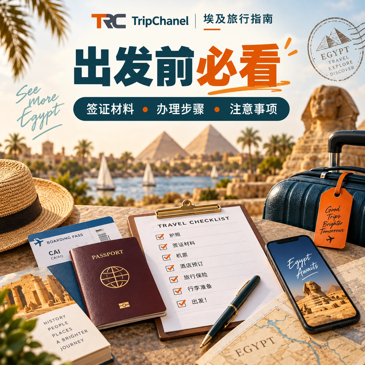 egypt visa entry documents checklist 埃及签证和入境材料准备清单,包括护照、机票、酒店预订与行程信息